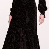 Velvet Burnout Midi Dress | Marchesa