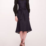 Denim Poplin Shirt Dress | Marchesa