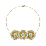 Halo Flower Yellow Gold Bracelet | Marchesa