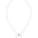 Floral White Gold Pendant Necklace | Marchesa