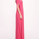 Embroidered Crepe Kaftan | Marchesa