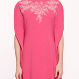 Embroidered Crepe Kaftan | Marchesa