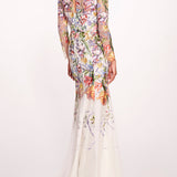 Ribbons Long Sleeve Gown | Marchesa