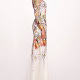Ribbons Long Sleeve Gown | Marchesa