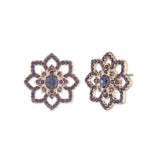 Tanzanite Lace Floral Button | Marchesa