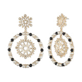 Black Orbital Pearl Earring | Marchesa
