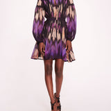 Abstract Viscose Mini Dress | Marchesa
