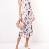 Sleeveless Floral Guipure Dress Marchesa