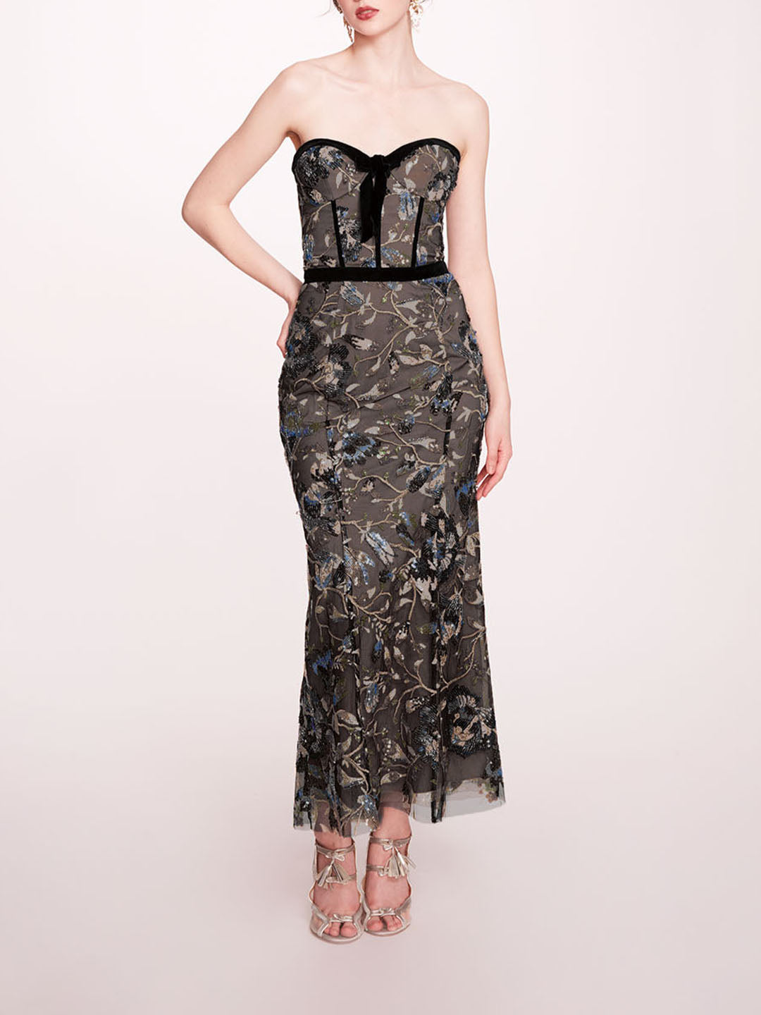 Climbing Vines Midi Dress | Marchesa