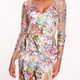 Ribbons Long Sleeve Gown | Marchesa