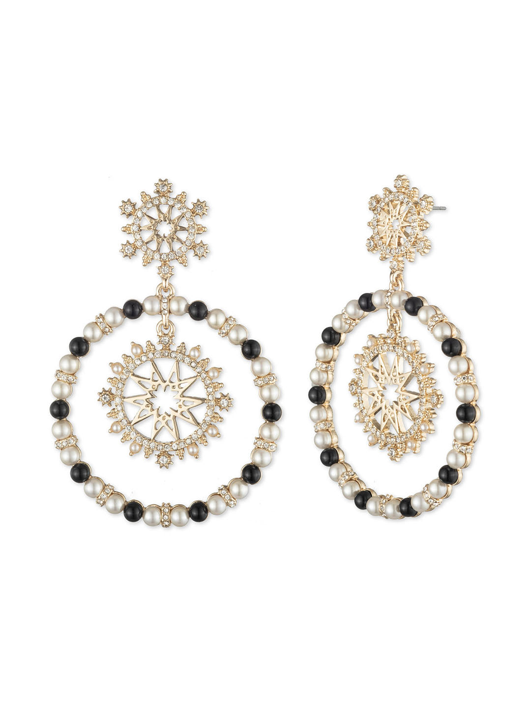 Black Orbital Pearl Earring | Marchesa